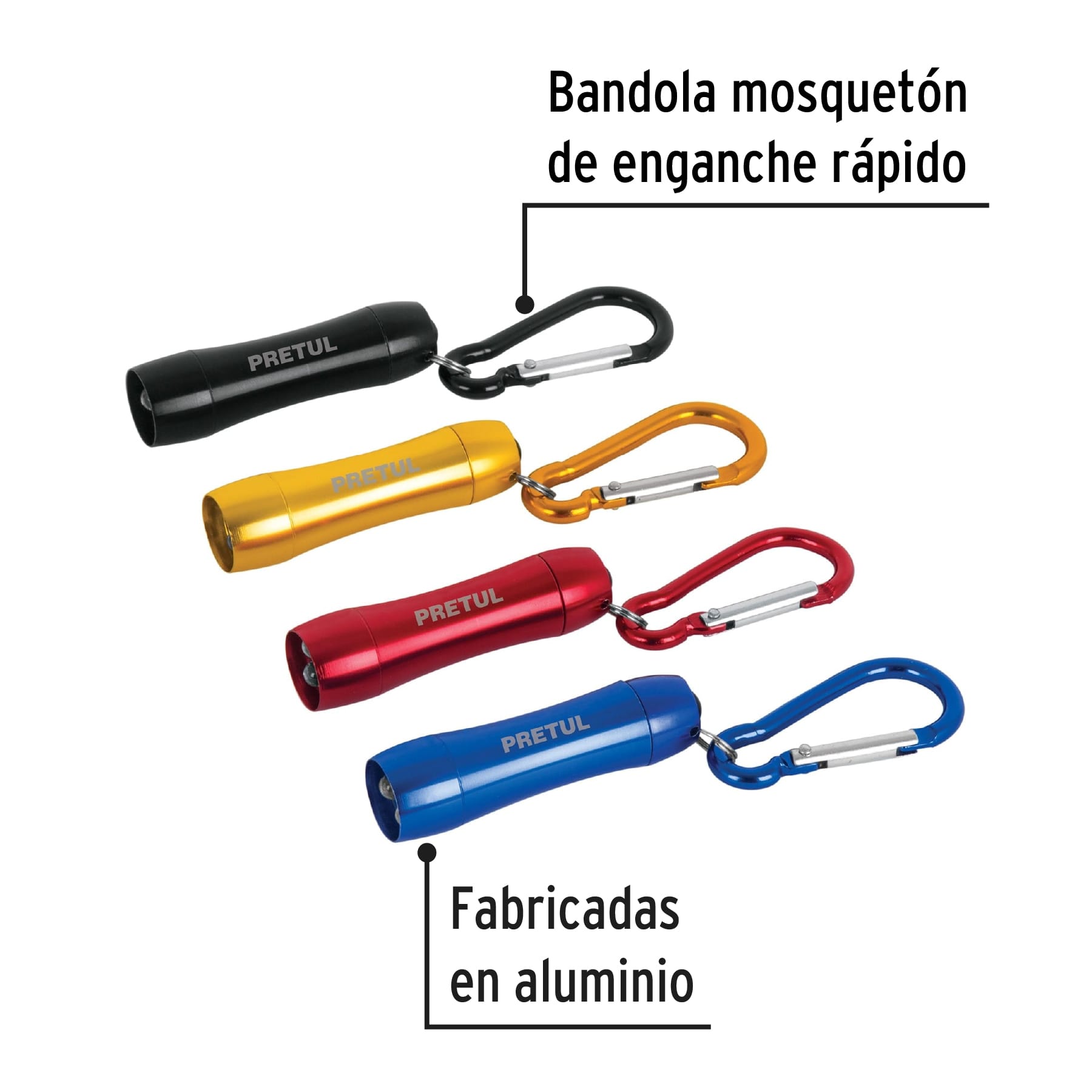 Llavero tipo linterna con LED, incluye pila LR44 - 26003