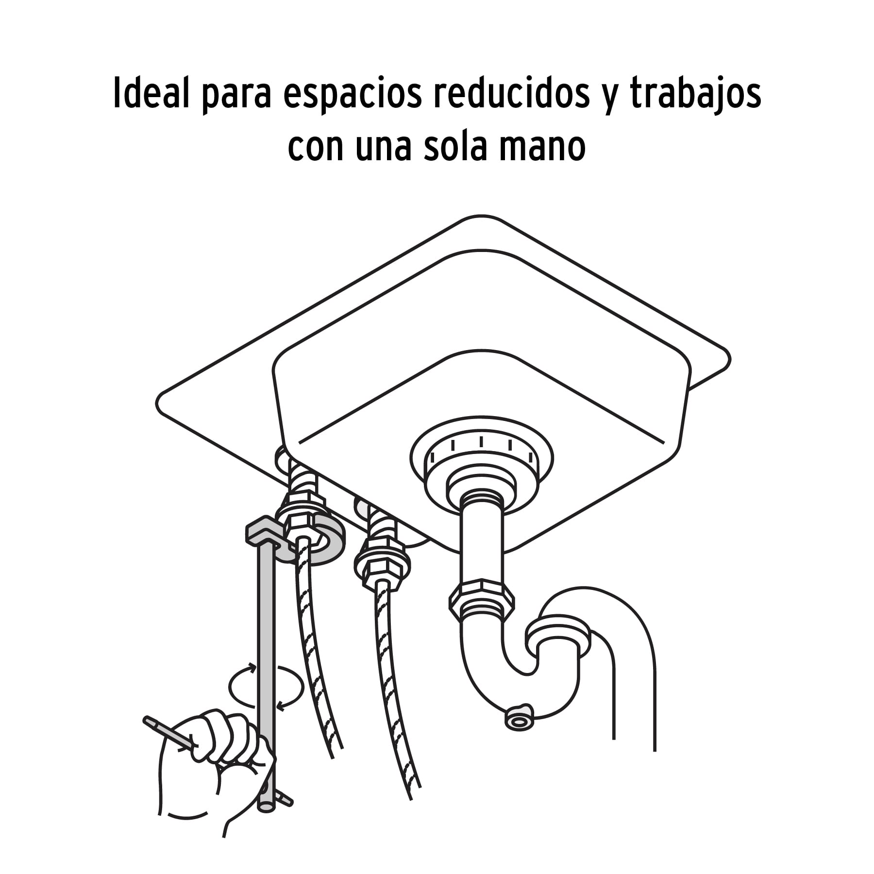 Llave 12" para plomero, Truper - 12874