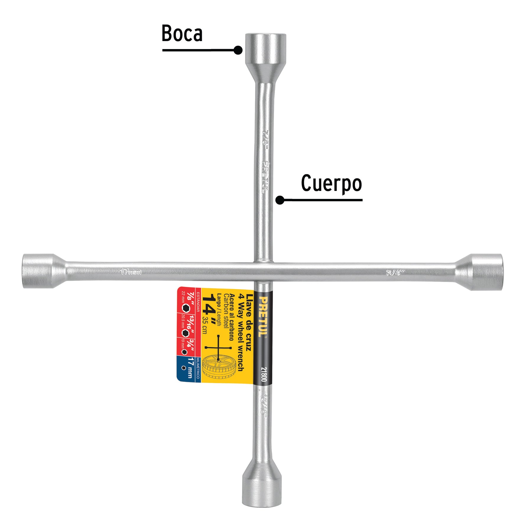 Llave de cruz 14" galvanizada, Pretul - 21800