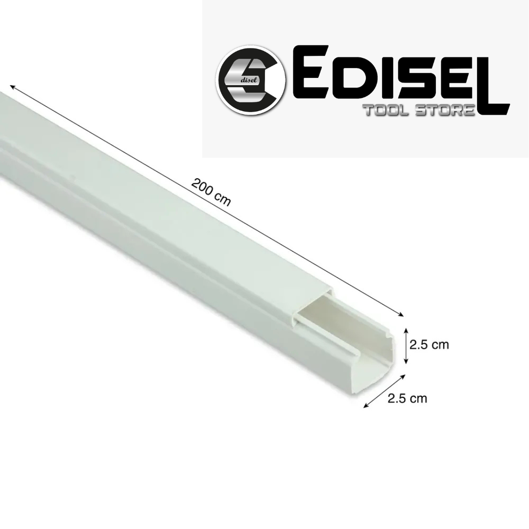 CANALETA PVC BLANCA 25X25 C/ADESIVO  2MTS LT-25X25
