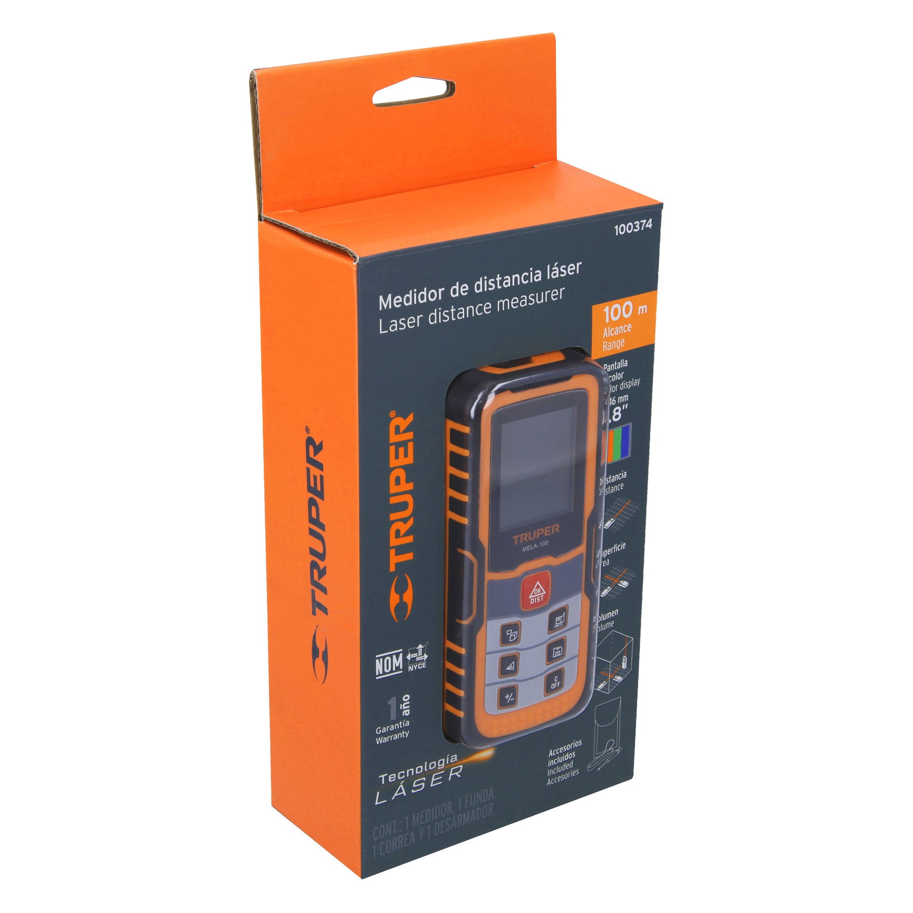 Medidor Láser De Distancia De 0.05mm a 100m, Truper - 100374