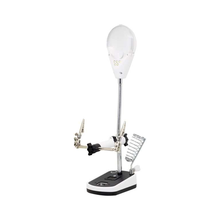 Soporte para Cautín con Lupa, Luz LED y Pinzas EDI-16090C