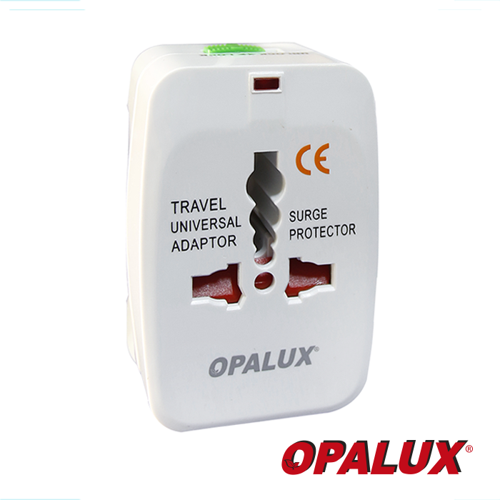 Adaptador Viajero Internacional Enchufe Multiple con Toma Tierra OP-931-L OPALUX