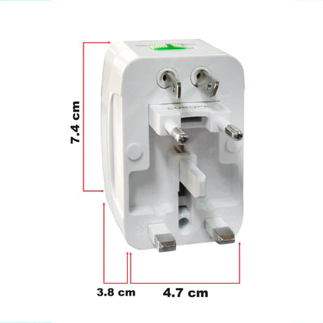 Adaptador Viajero Internacional Enchufe Multiple con Toma Tierra OP-931-L OPALUX