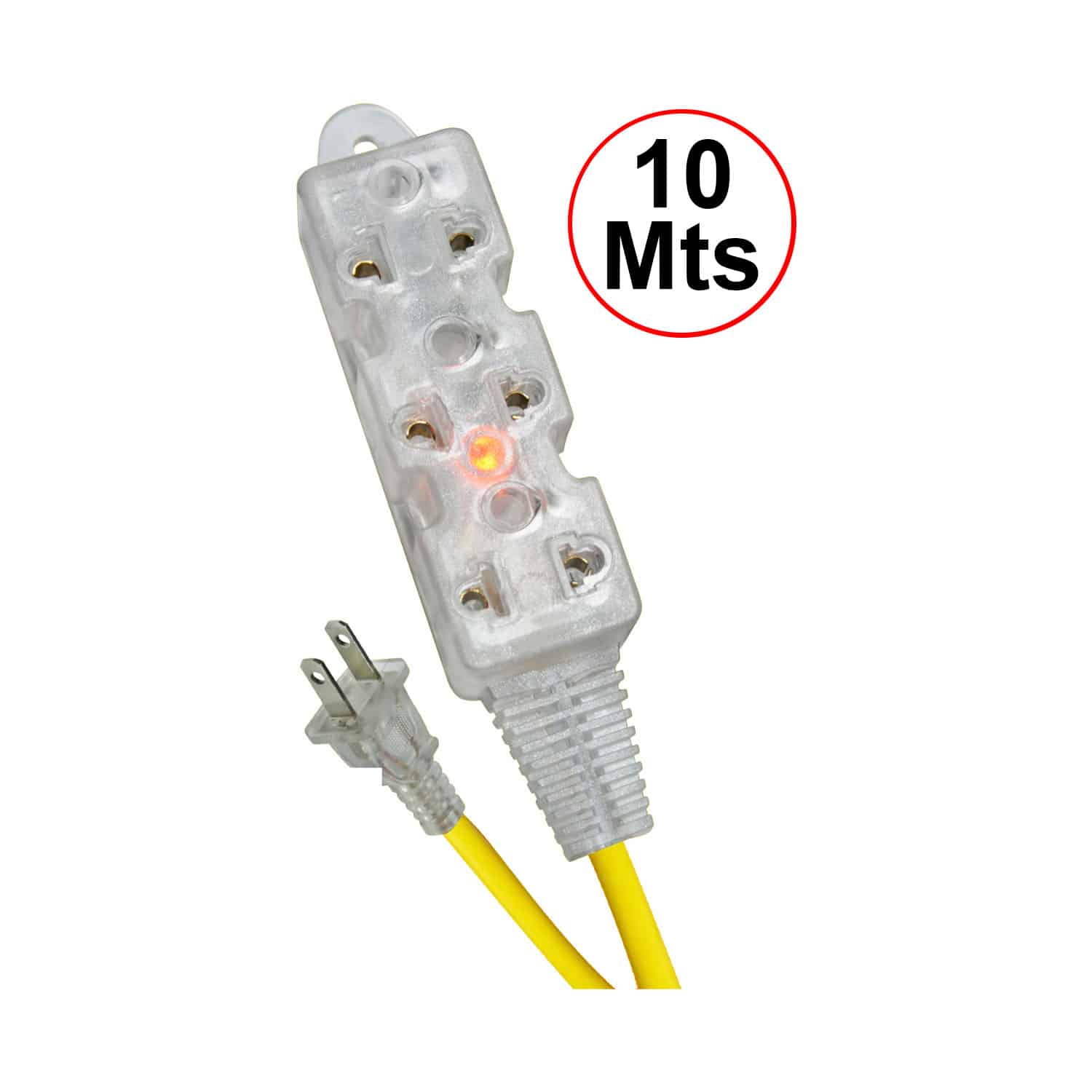 Extension De Toma Corrientes Con 3 Tomas,10 Metros Opalux OP-FL1210