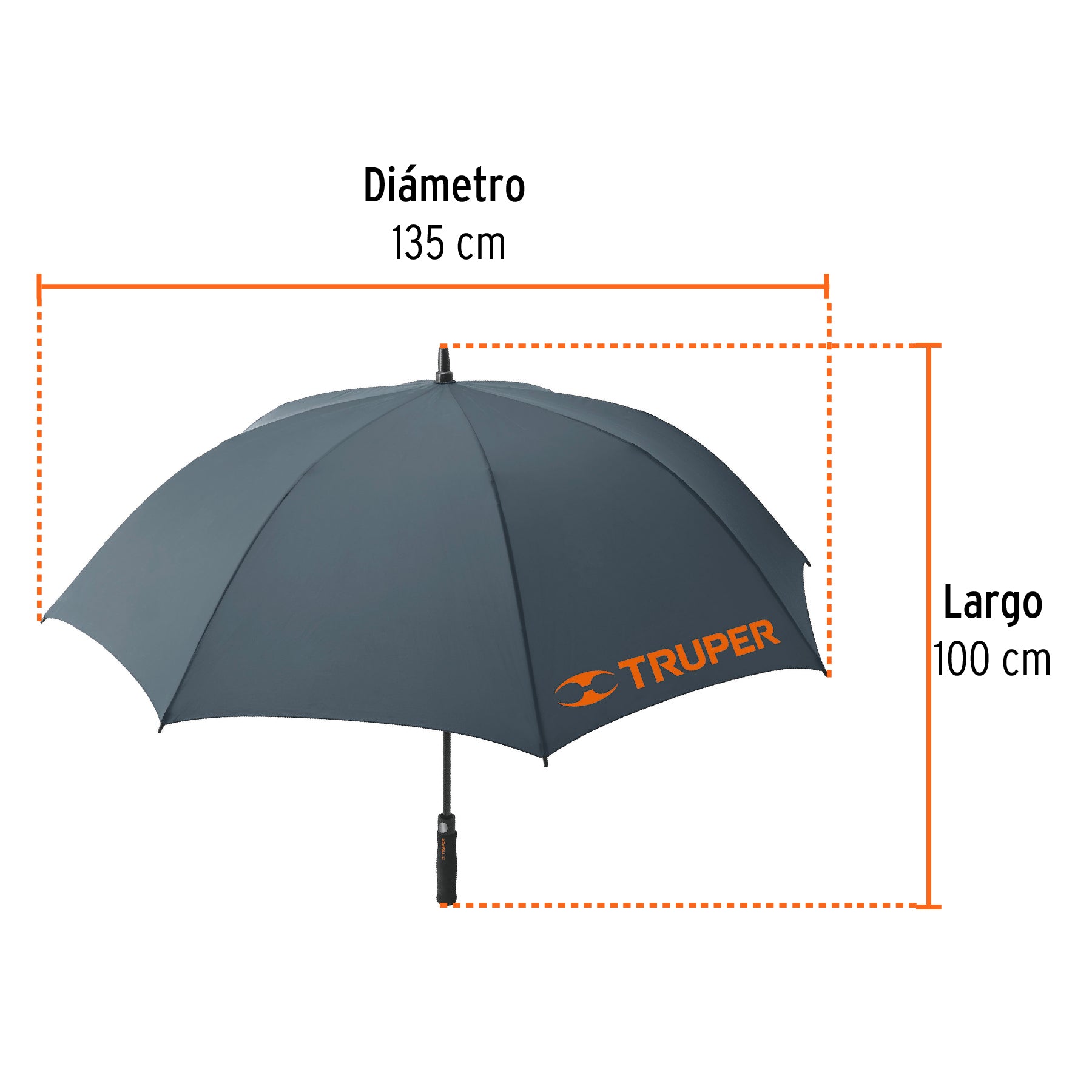 Paraguas de 130 cm, Truper - 65012