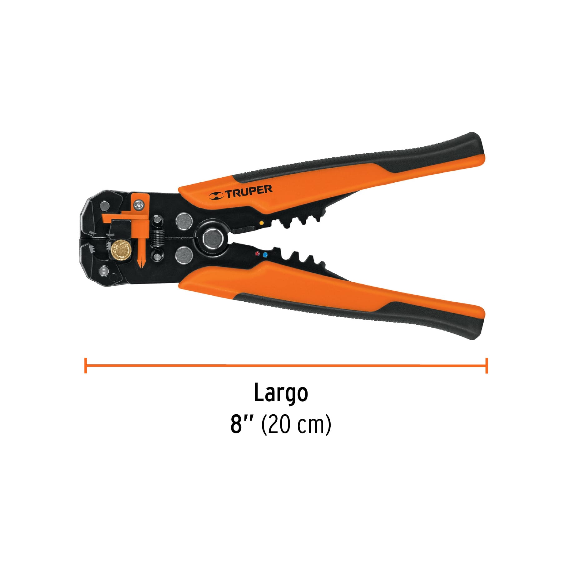 Pinza 8" pela cables automática, 22 a 10 AWG, TRUPER - 17360