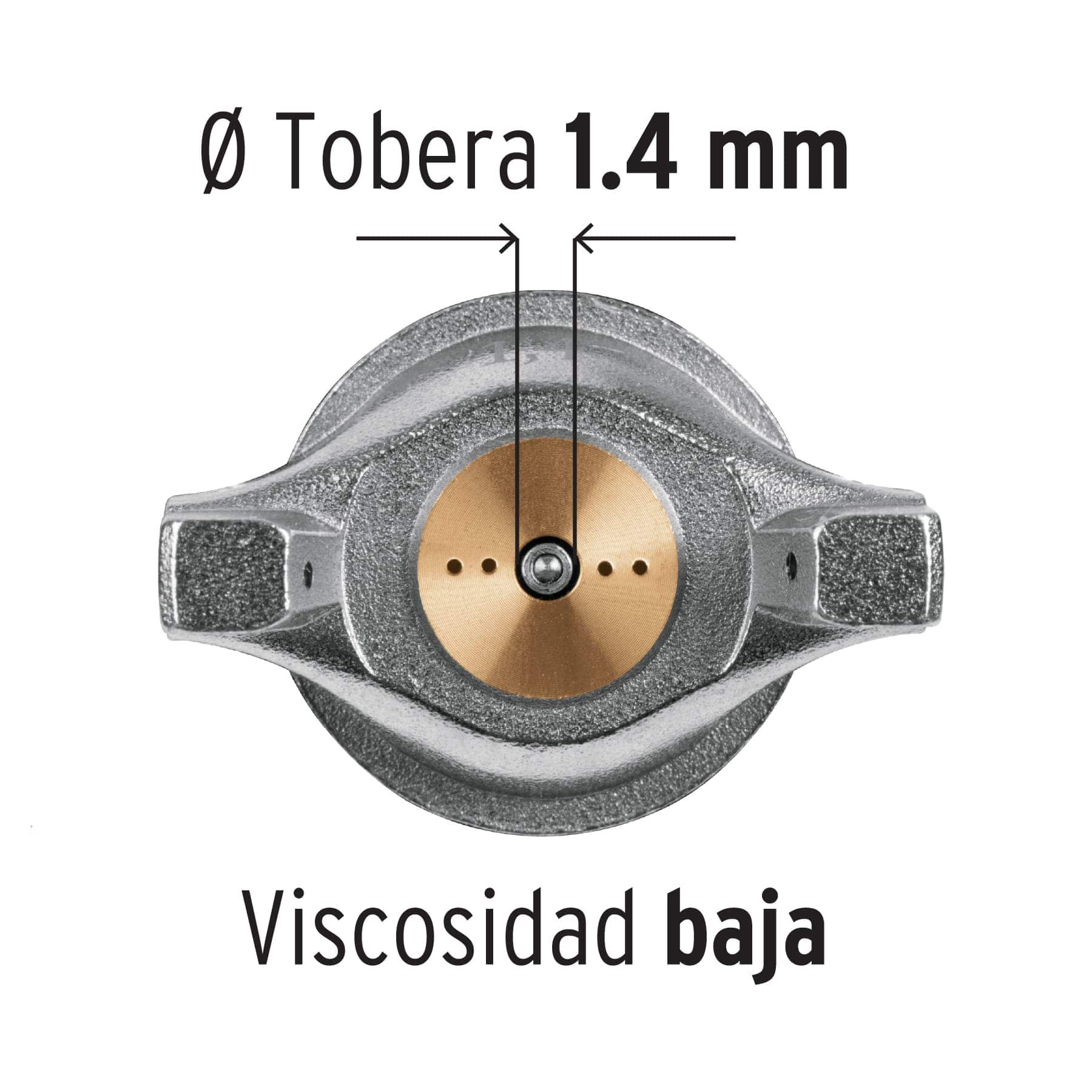 Pistola para pintar gravedad LVMP vaso aluminio, 1.4 mm, Truper - 11095