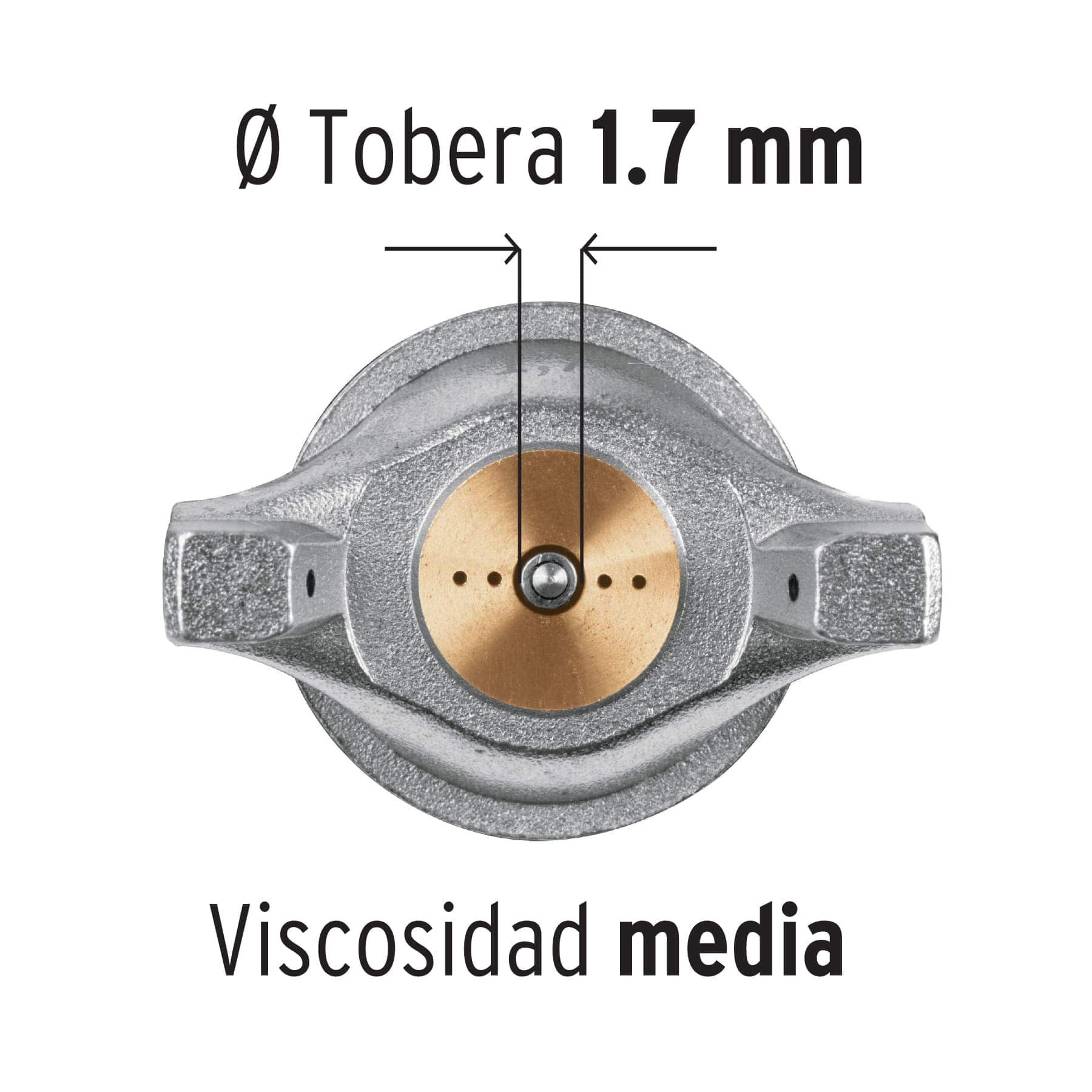 Pistola p/pintar gravedad LVMP vaso aluminio, 1.7 mm, Truper - 13061