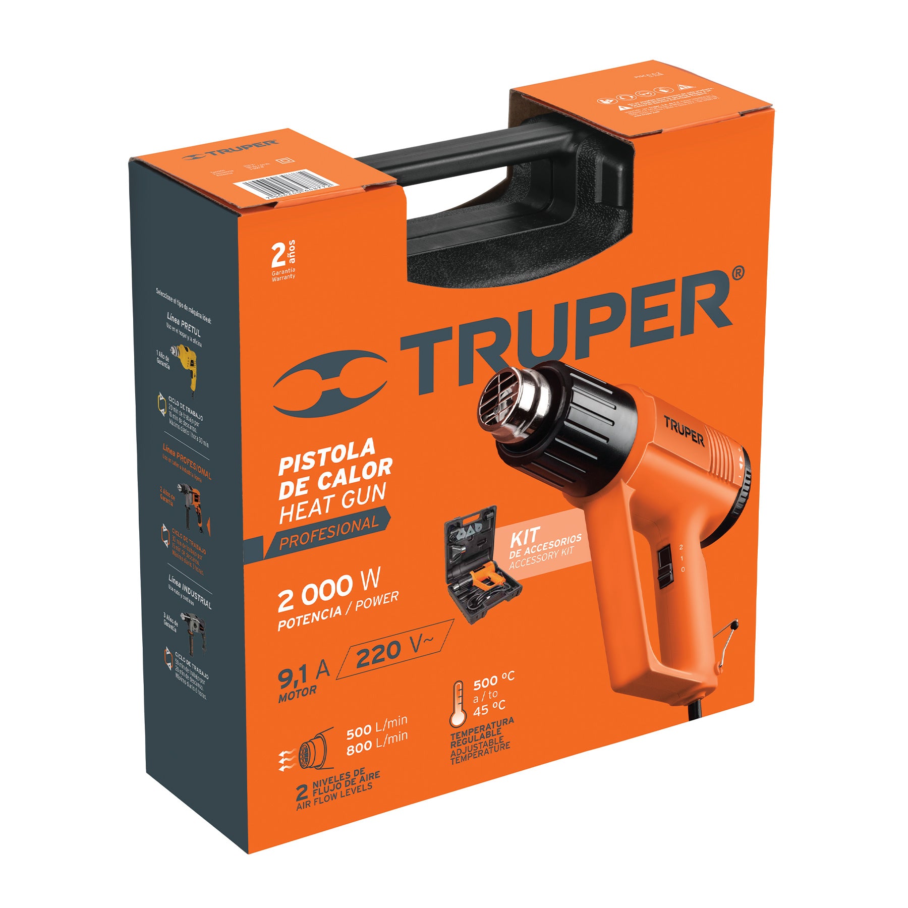 Pistola De Calor Truper de 1800W - cod: 15734