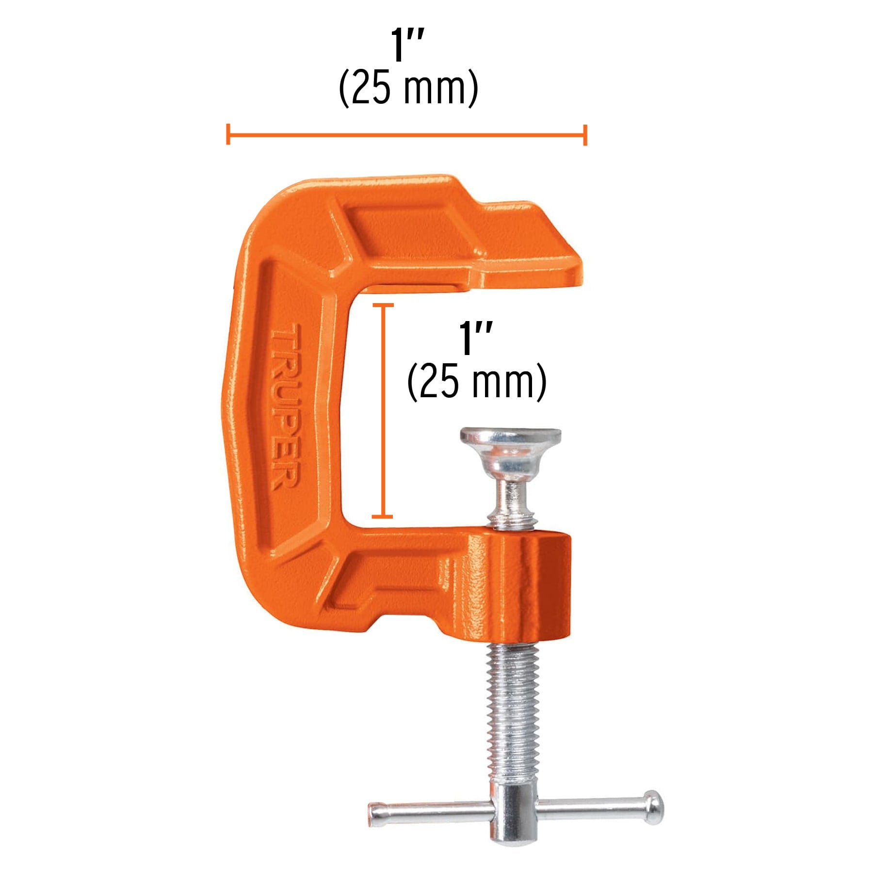 Prensa 1" de hierro dúctil para carpintería, Truper - 17658