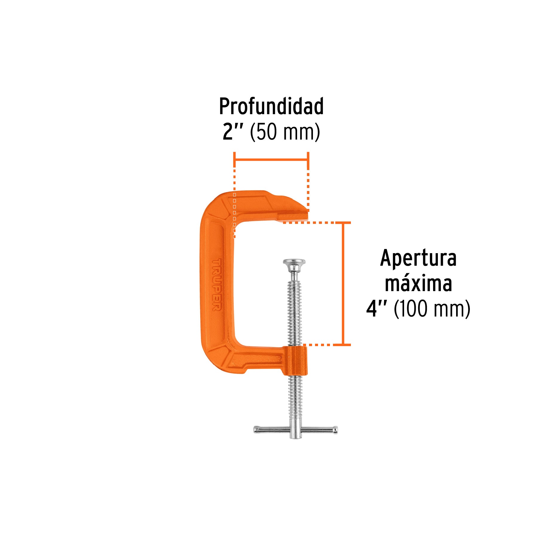 Prensa 4" de hierro nodular para carpintería, Truper - 17661