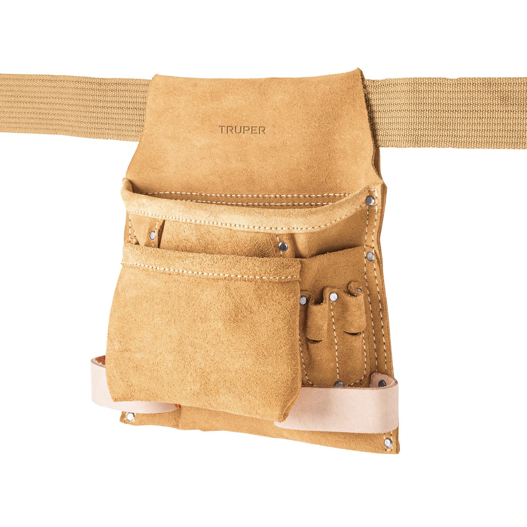 Cinturón portaherramientas de carnaza, 6 compartimentos, Truper - 11533