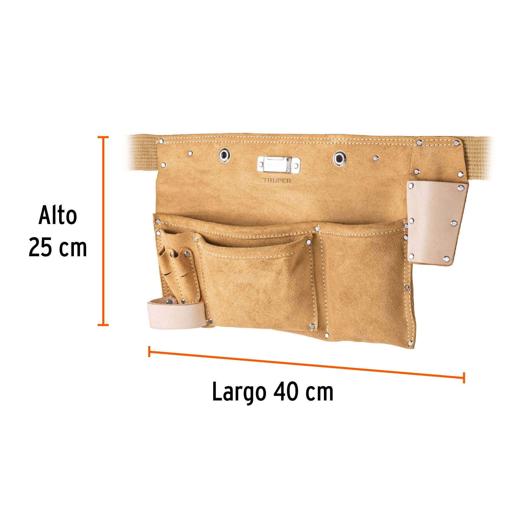 Porta herramientas de carnaza con 9 compartimentos, Truper - 11534