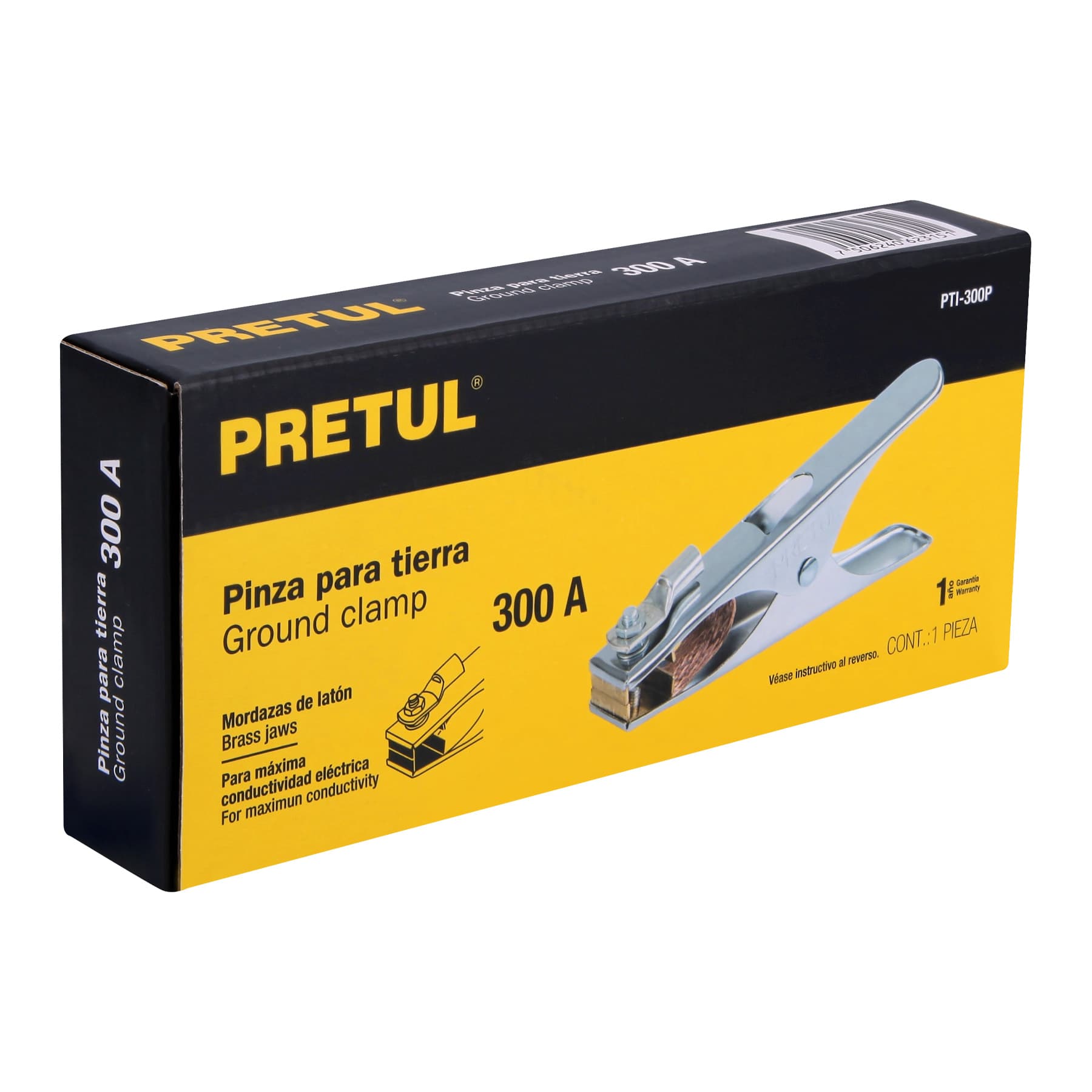 Pinza para tierra de 300 A, Pretul - 24234