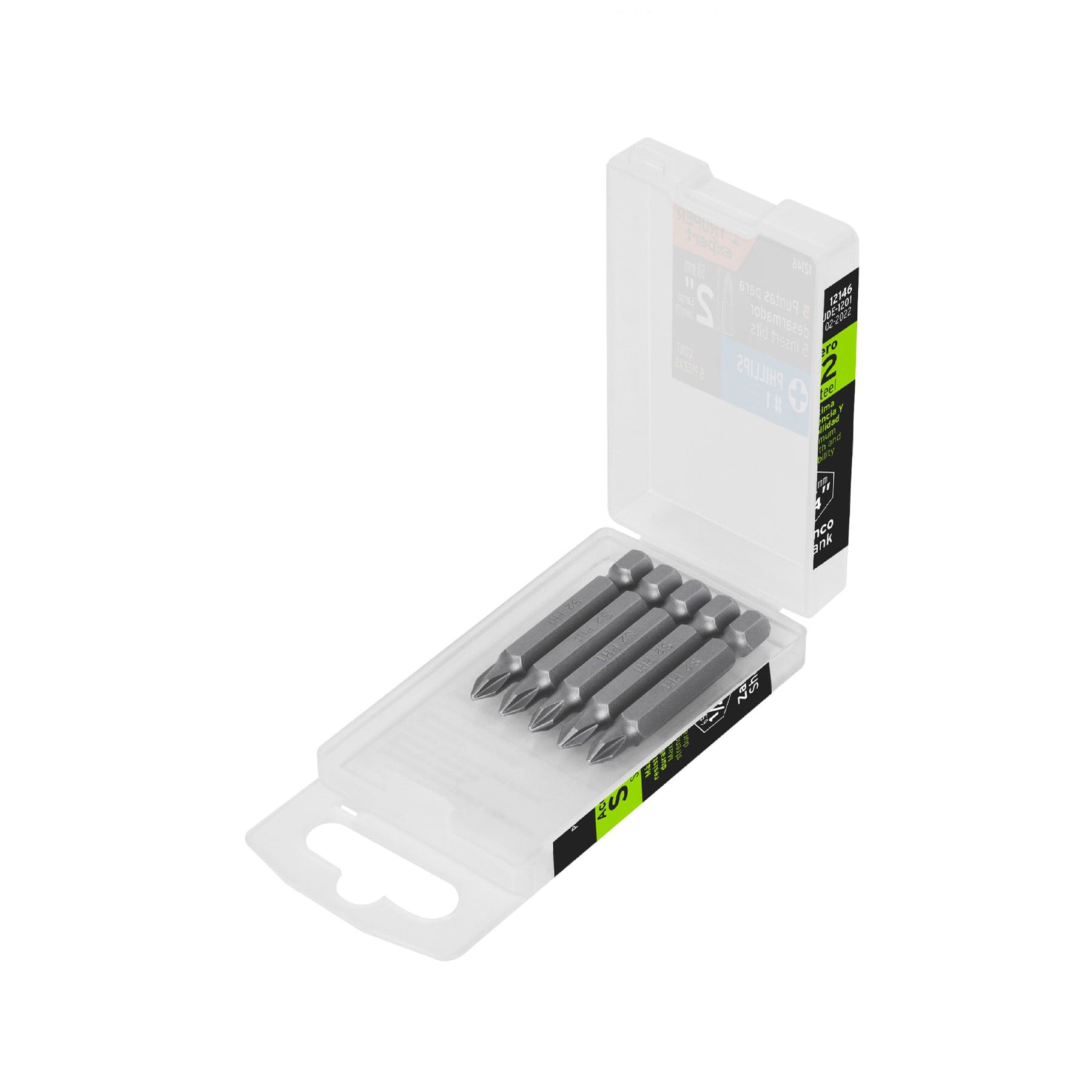 ESTUCHE CON 5 PUNTAS DE CRUZ PH1 LARGO 2', TRUPER EXPERT - 12146