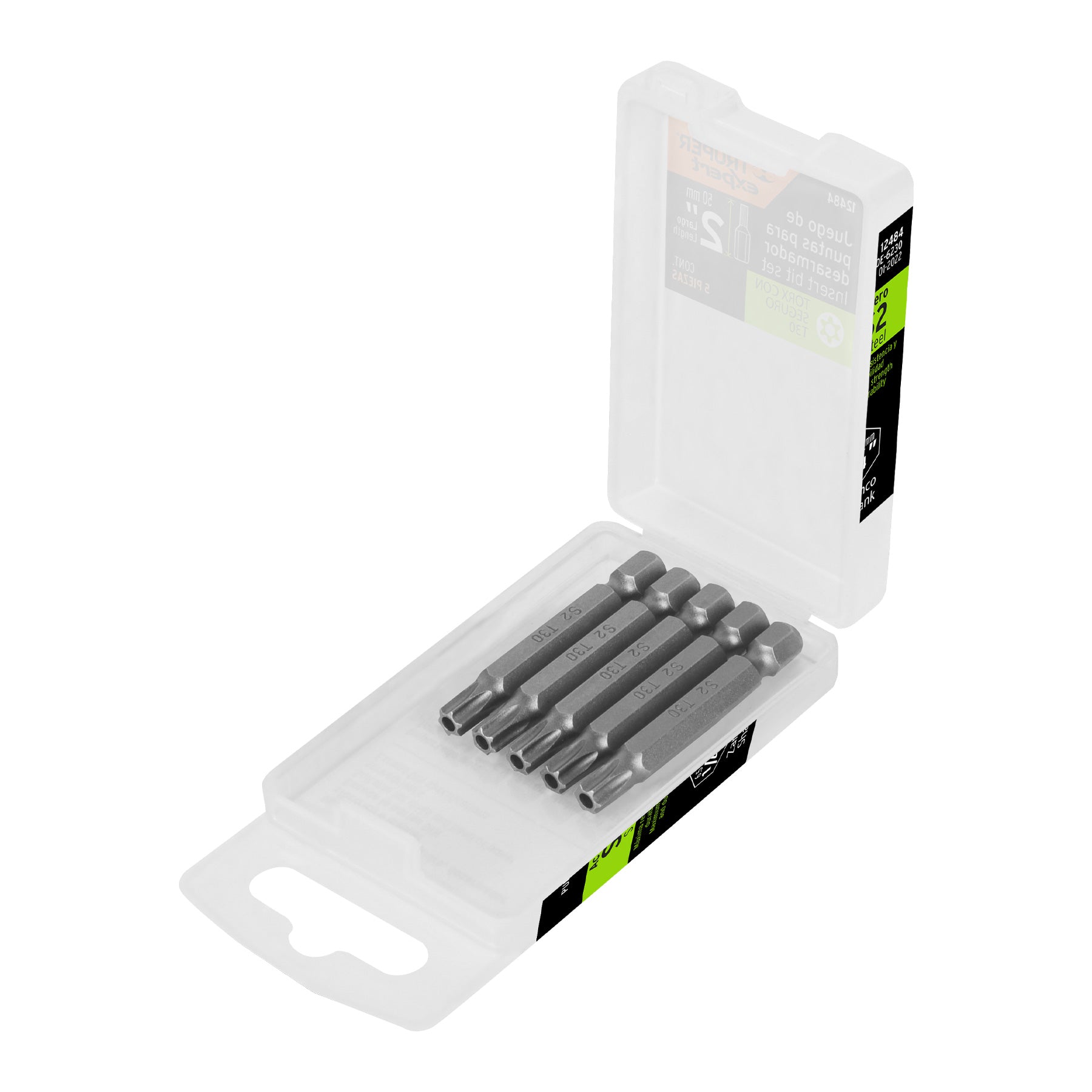Estuche con 5 puntas torx T30 con seguro largo 2", Truper - 12484