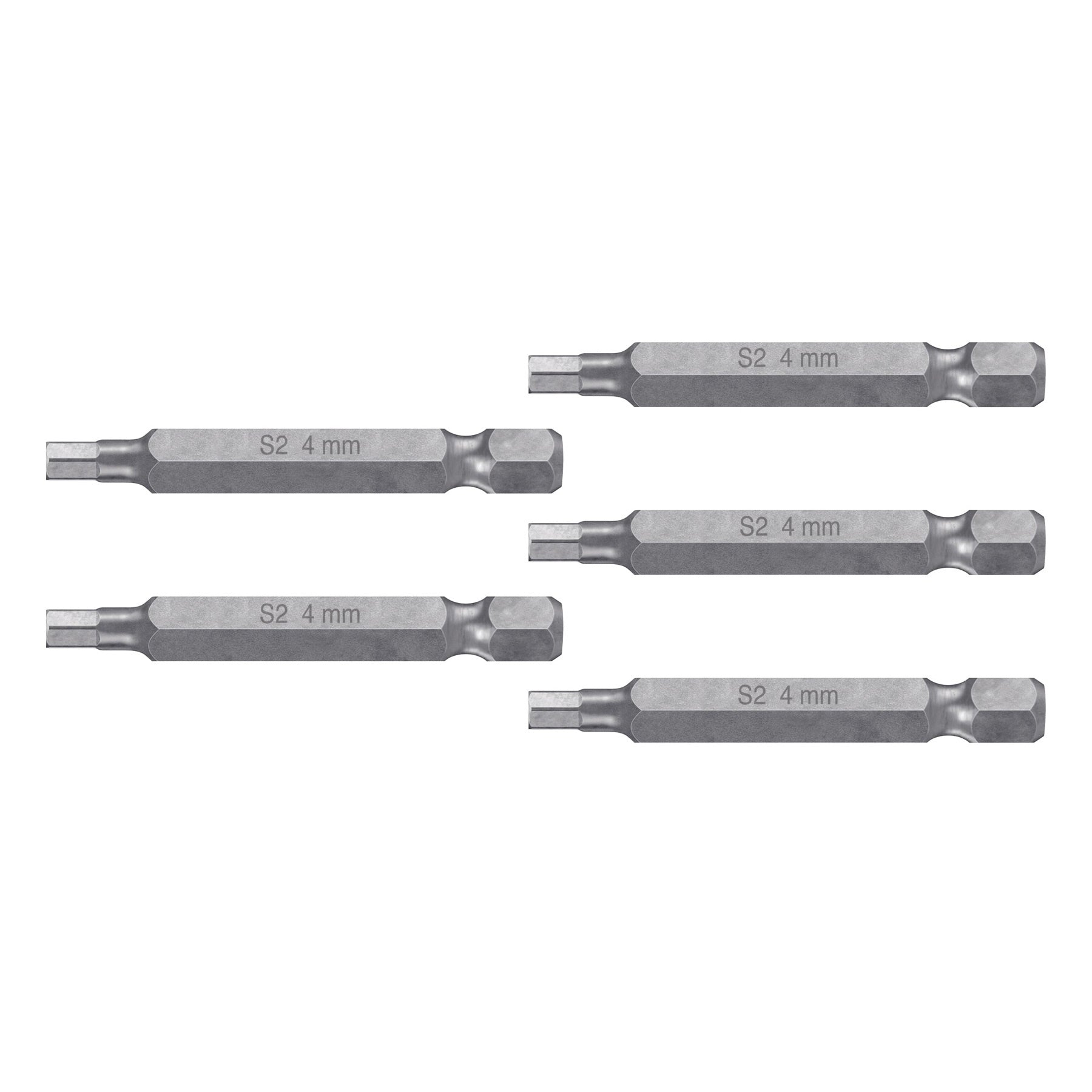 Estuche con 5 puntas hexagonales de 4 mm largo 2", Truper - 12697