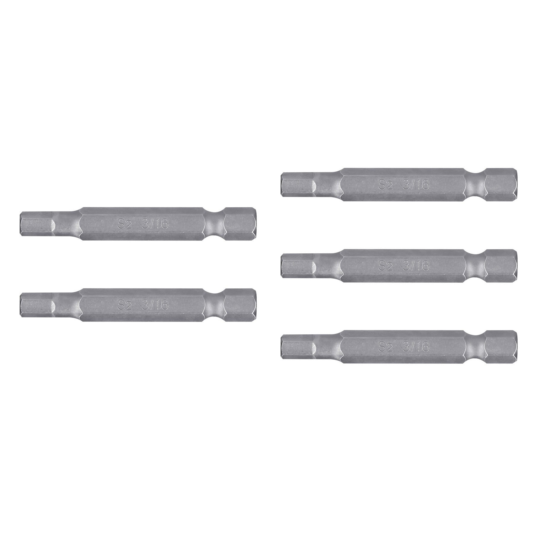 Estuche con 5 puntas hexagonales de 3/16mm largo 2", Truper - 12629