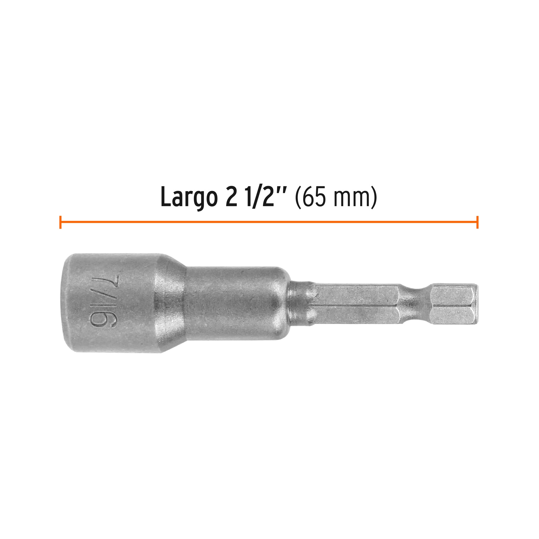 Estuche con 5 dados magnéticos de 7/16" largo 2-1/2", Expert - 12943