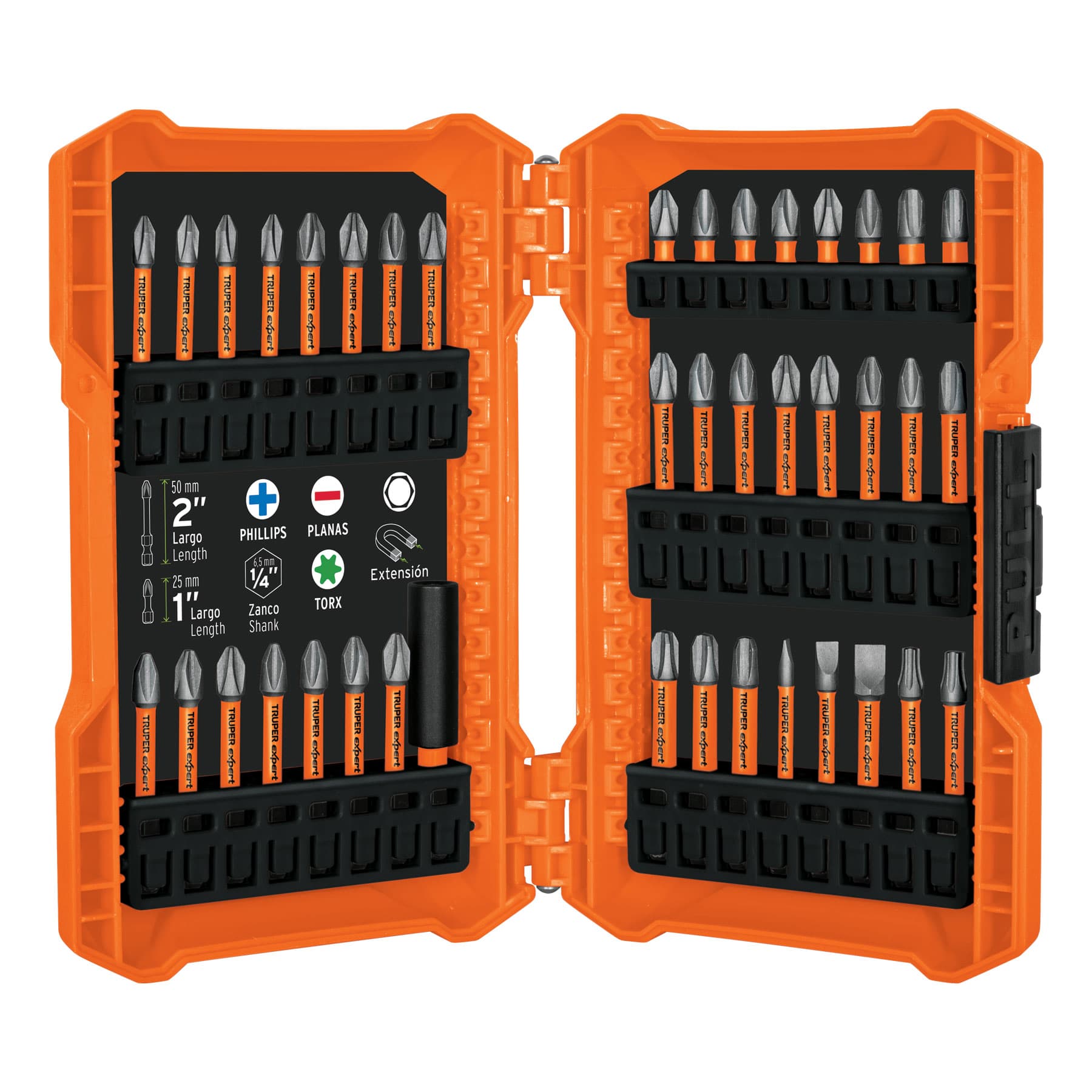 Juego de 40 puntas de impacto mixtas largos 1" y 2", Expert - 101966