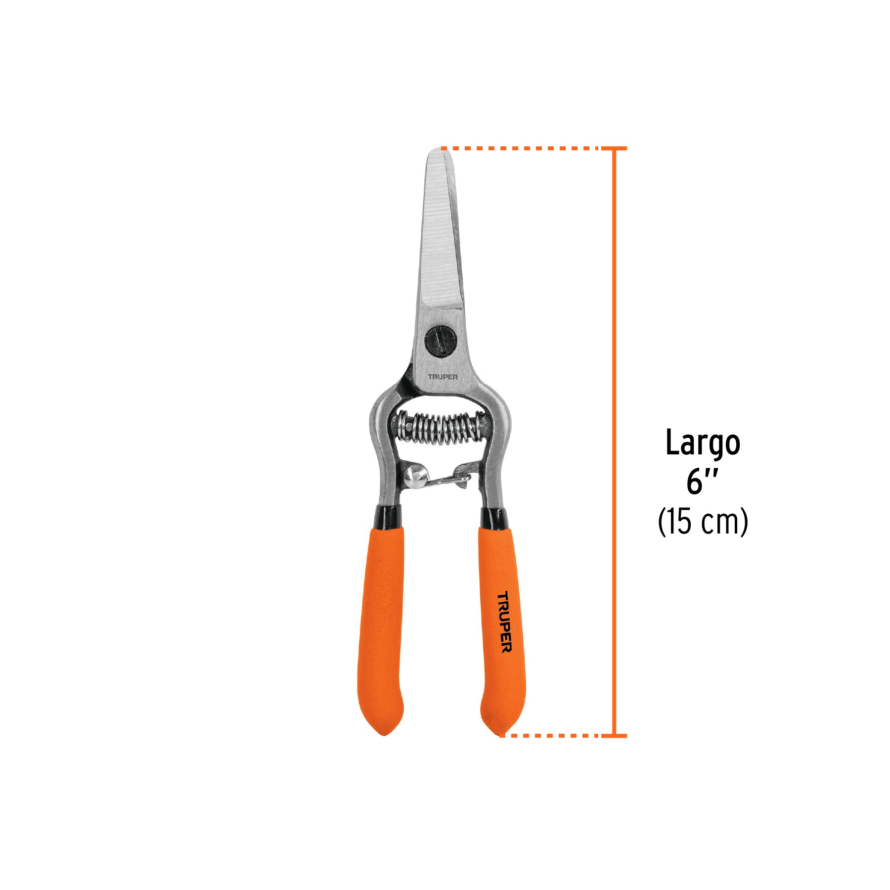 Tijera forjada para poda 6", recta, corte de frutas, Truper - 18456