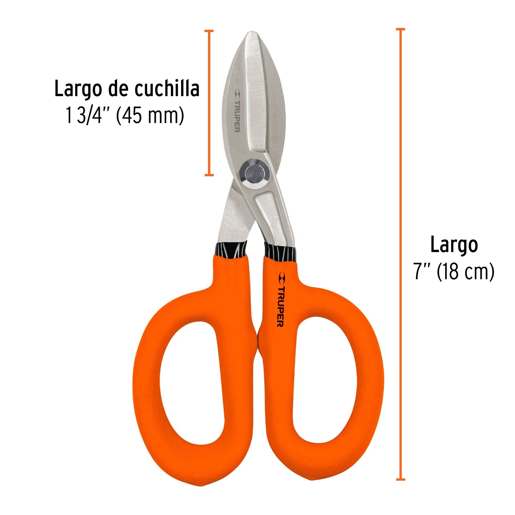 Tijera para hojalatero 7", Truper 18520