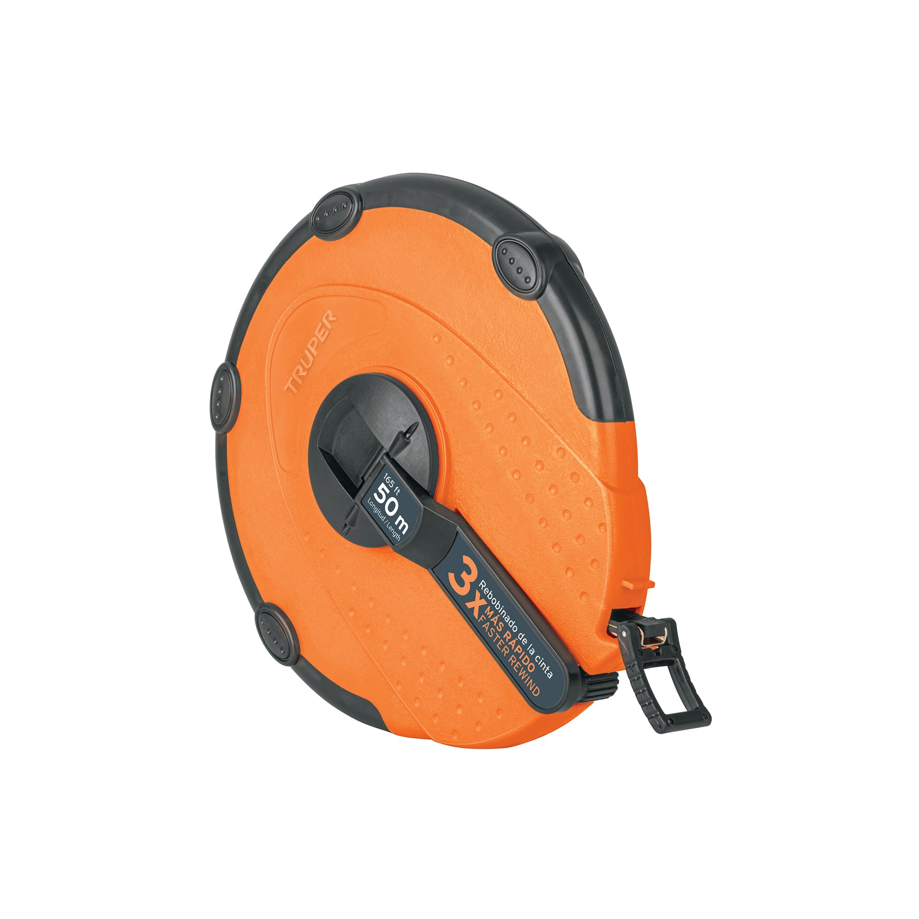 Cinta métrica larga 50m fibra de vidrio, carcasa plástica Truper - 12640