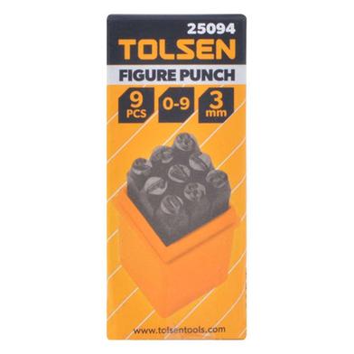 JUEGO DE PUNZONES 9PCS 3MM, TOLSEN - 25094