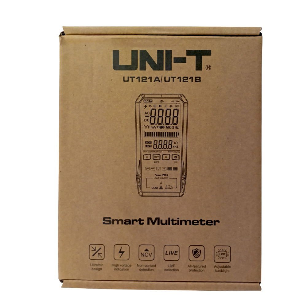 MULTIMETRO SMART C/ CUERPO ULTRAFINO 19MM  "UNI-T" UT-121B / UT121B