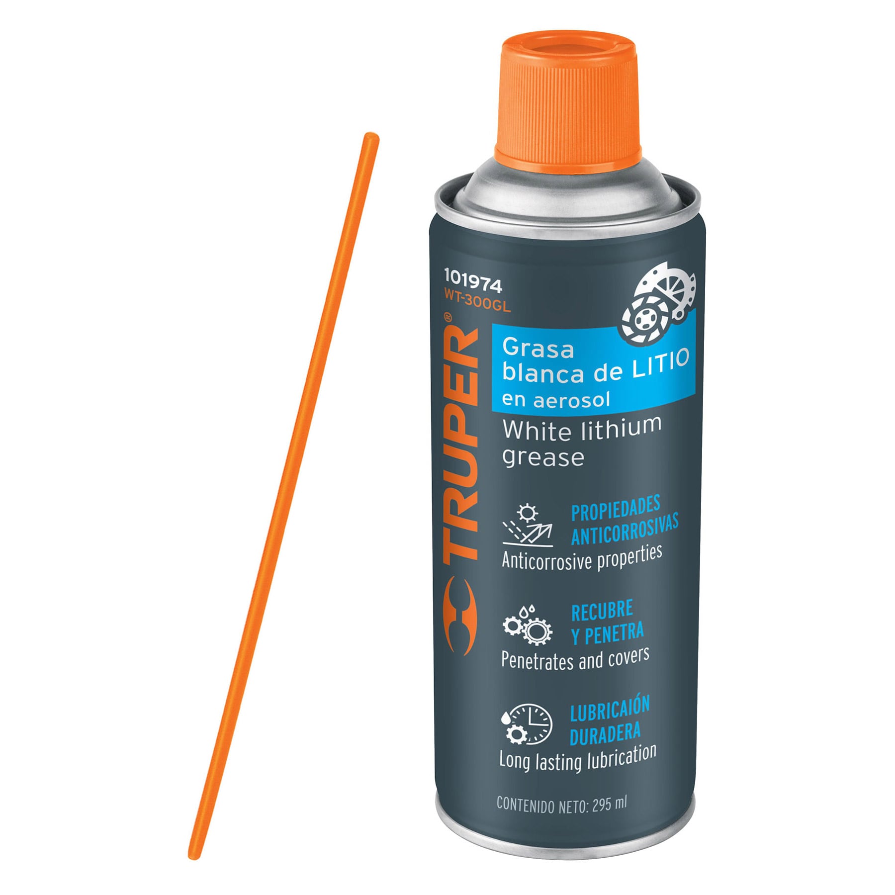 Grasa blanca de litio en aerosol 295 ml, Truper - 101974