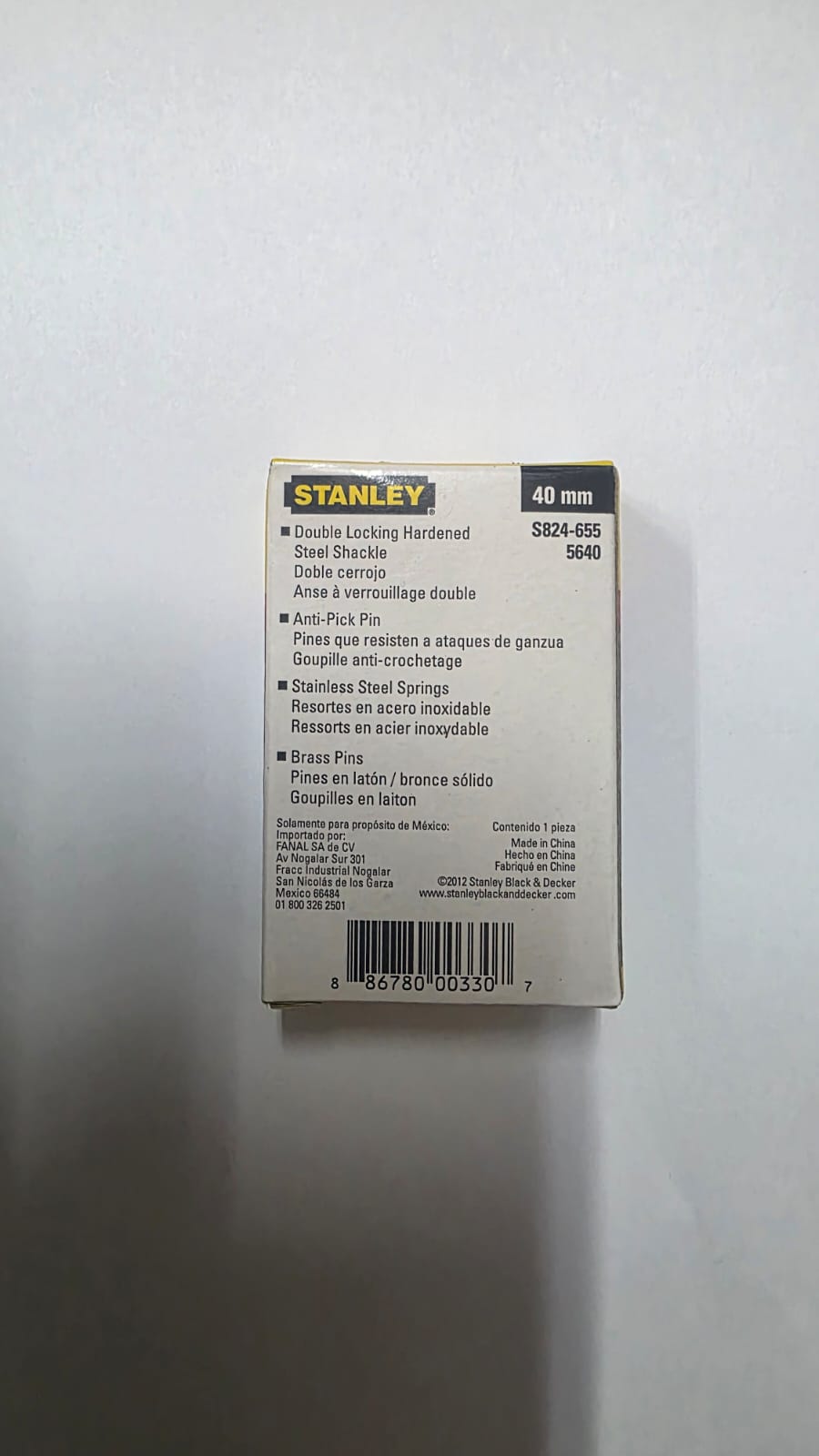 Candado standard Stanley 40mm S827-655
