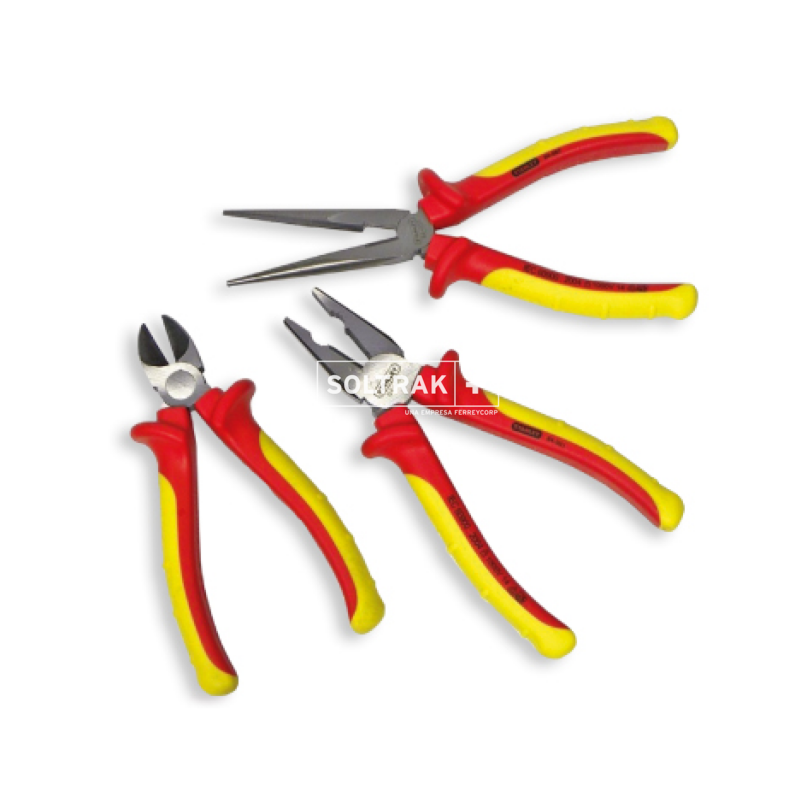 Juego de Alicates Aislados 1000V VDE Maxsteel™ 3 piezas, Stanley - 84-011