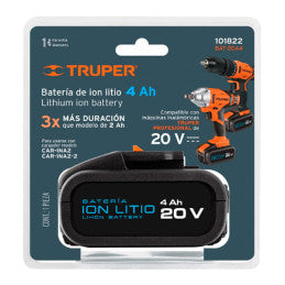 Batería ión Litio 20 V, 4 Ah - 101822