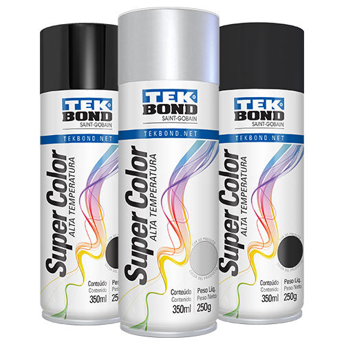 Pintura En Spray De Alta Temperatura Tekbond Aluminio 400 ml