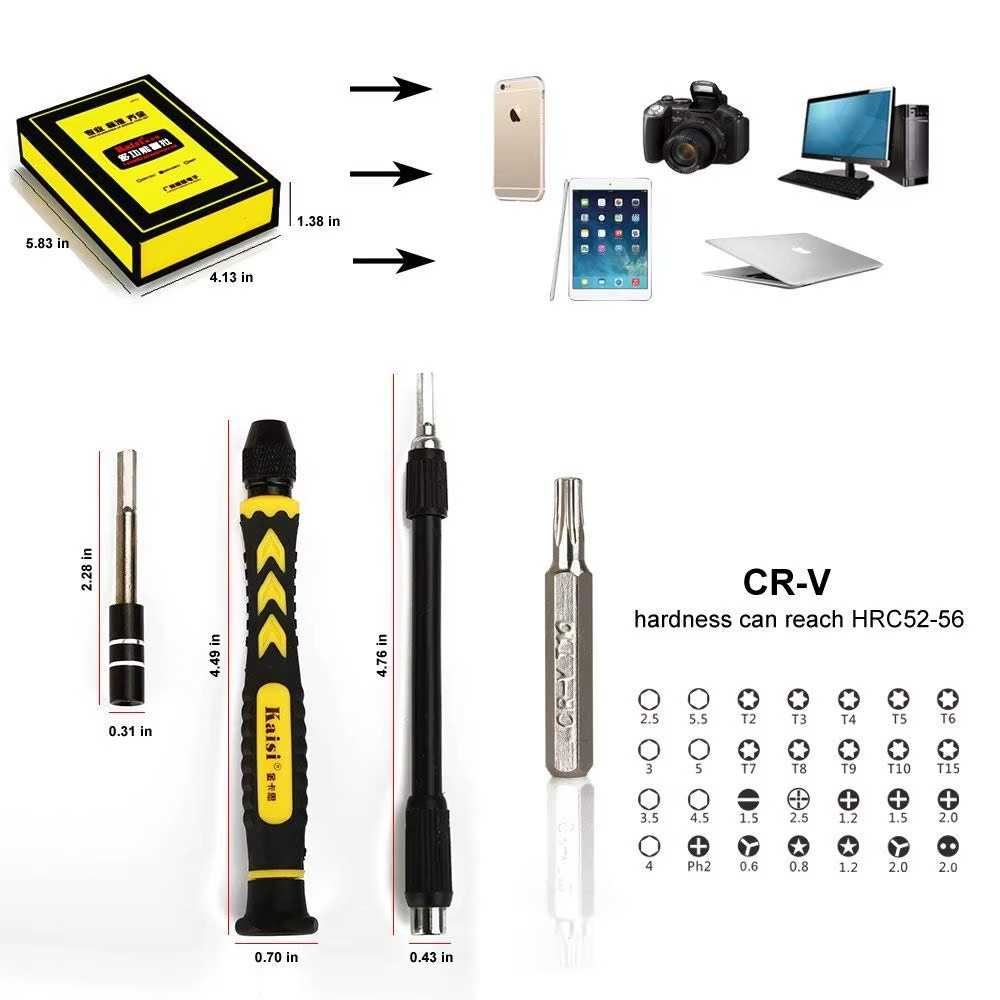 Juego De Destornilladores Para Celular Y Laptop KAISI KS-3801