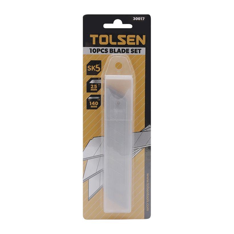 Repuesto de cuchillas para cortar 10 pcs 25×140 mm TOLSEN - 30017