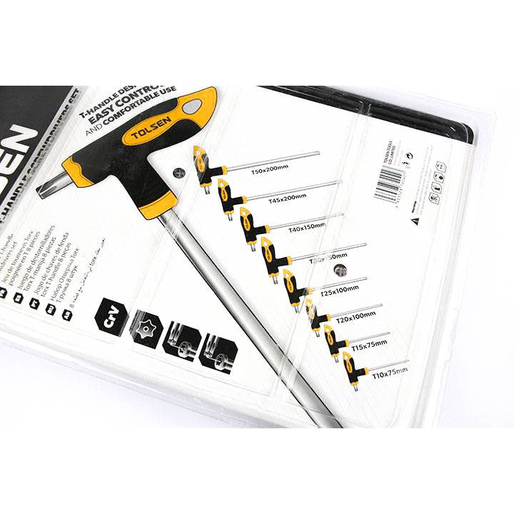 Juego de destornilladores en T hexagonal Allen de 8 piezas Tolsen cod: 20062