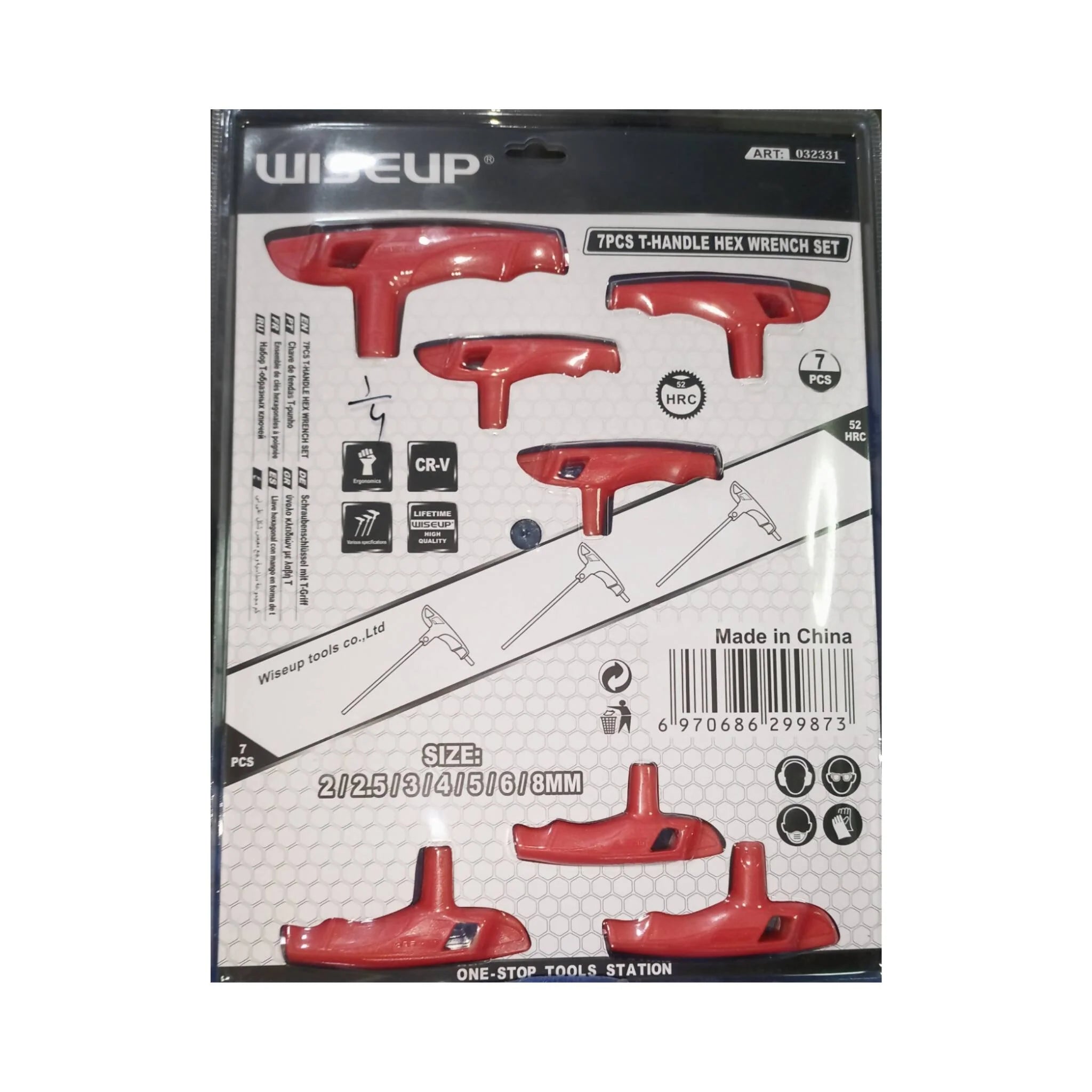 Juego De Destornilladores En T Hexagonal Allen De 7 Piezas Wiseup Cod: 032331