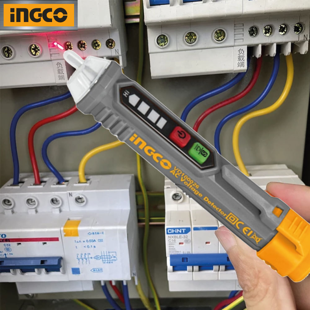 Kit 3 Herramientas Prueba Eléctrica Ingco Amperímetro + Multimetro Digital + Detector Voltaje DM3028