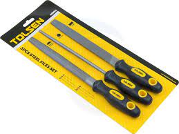 JUEGO DE LIMAS PARA ACERO 3 PCS 8" Tolsen - 32033