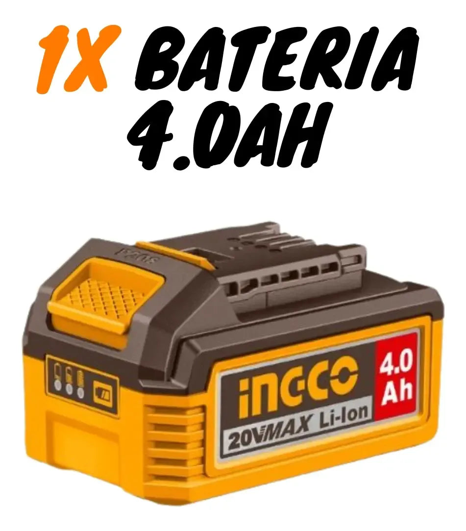 Pistola de Calor INGCO + bat 4ah y carg industrial HGLI20065