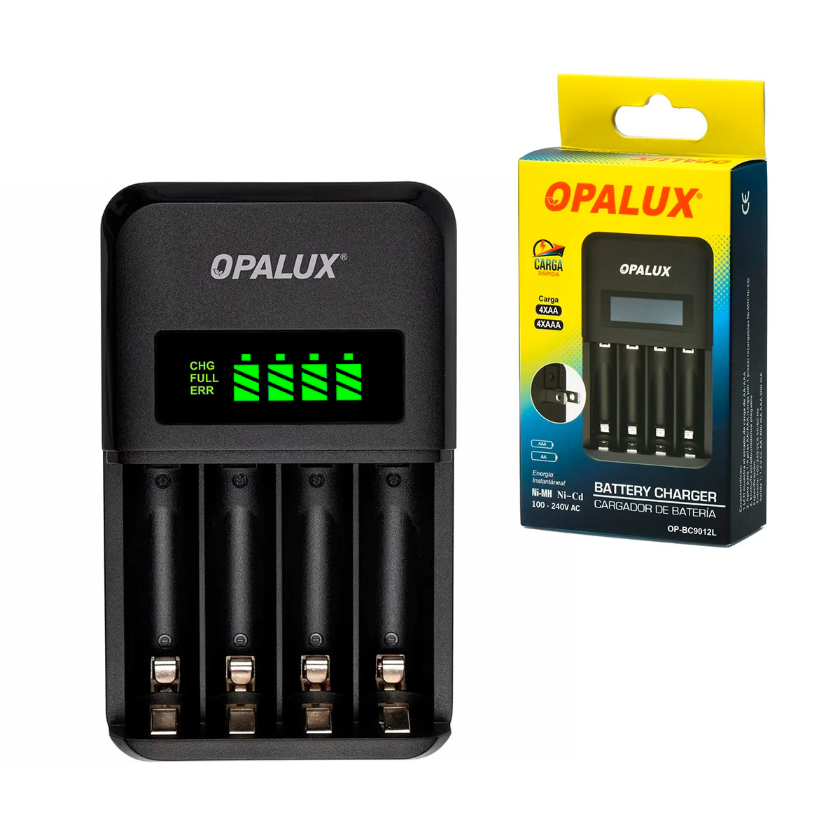 Cargador rápido e inteligente Opalux OP-BC9012L
