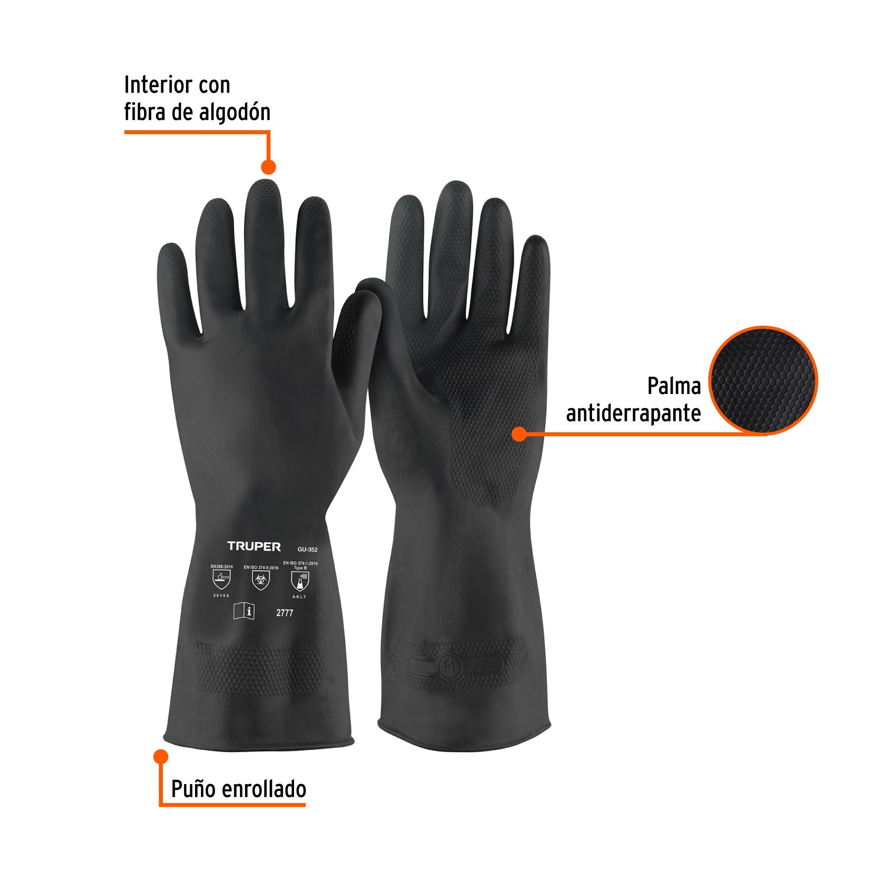 Guantes de látex para pintor, M, TRUPER 14266
