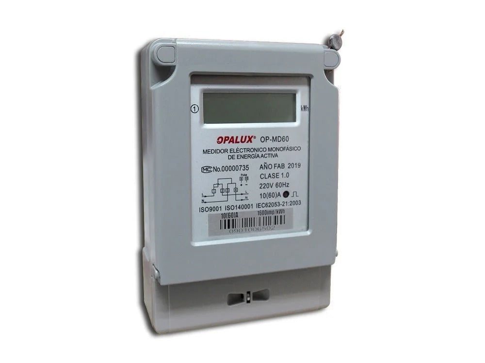 Medidor de energia monofasico digital 2 hilos 220v OP-MD60 Opalux