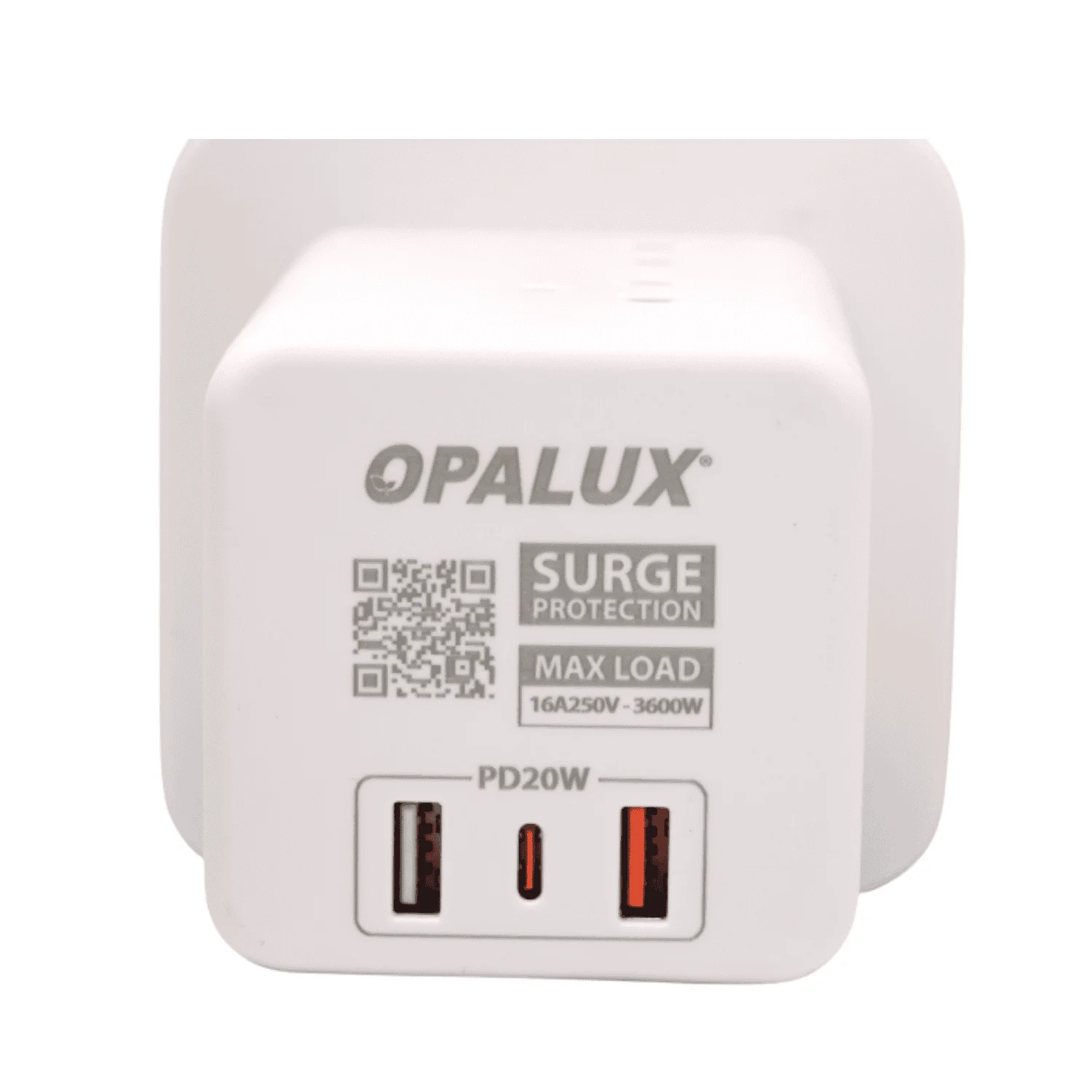 Adaptador tipo Torre de 8 tomas 2 Usb Tipo A + Tipo C Opalux OP-TW8