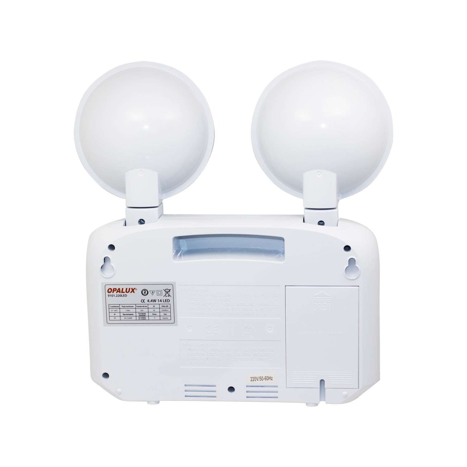 Lámpara de Emergencia 14 LED SMD 8 Horas OPALUX 9101.220LED