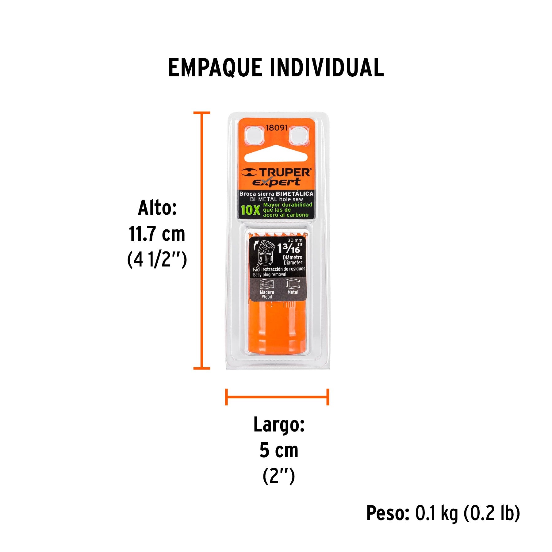 Brocasierra bimetálica 1-3/16", Truper - 18091