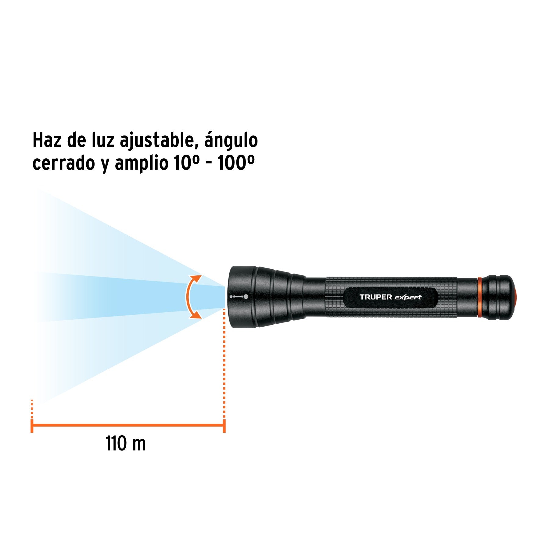 Linterna de aluminio LED Cree 235 lm con 2 pilas AA, TRUPER 18800