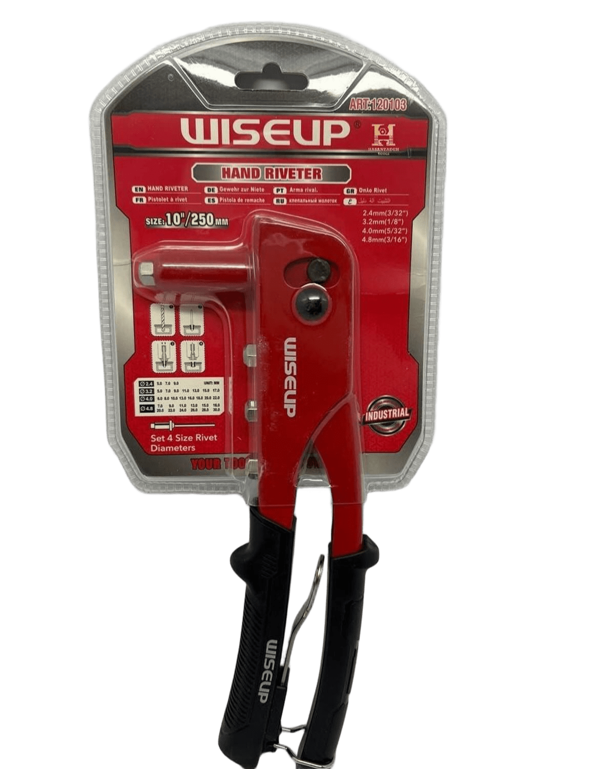 Remachador 10pulg / 250mm Wiseup 120103